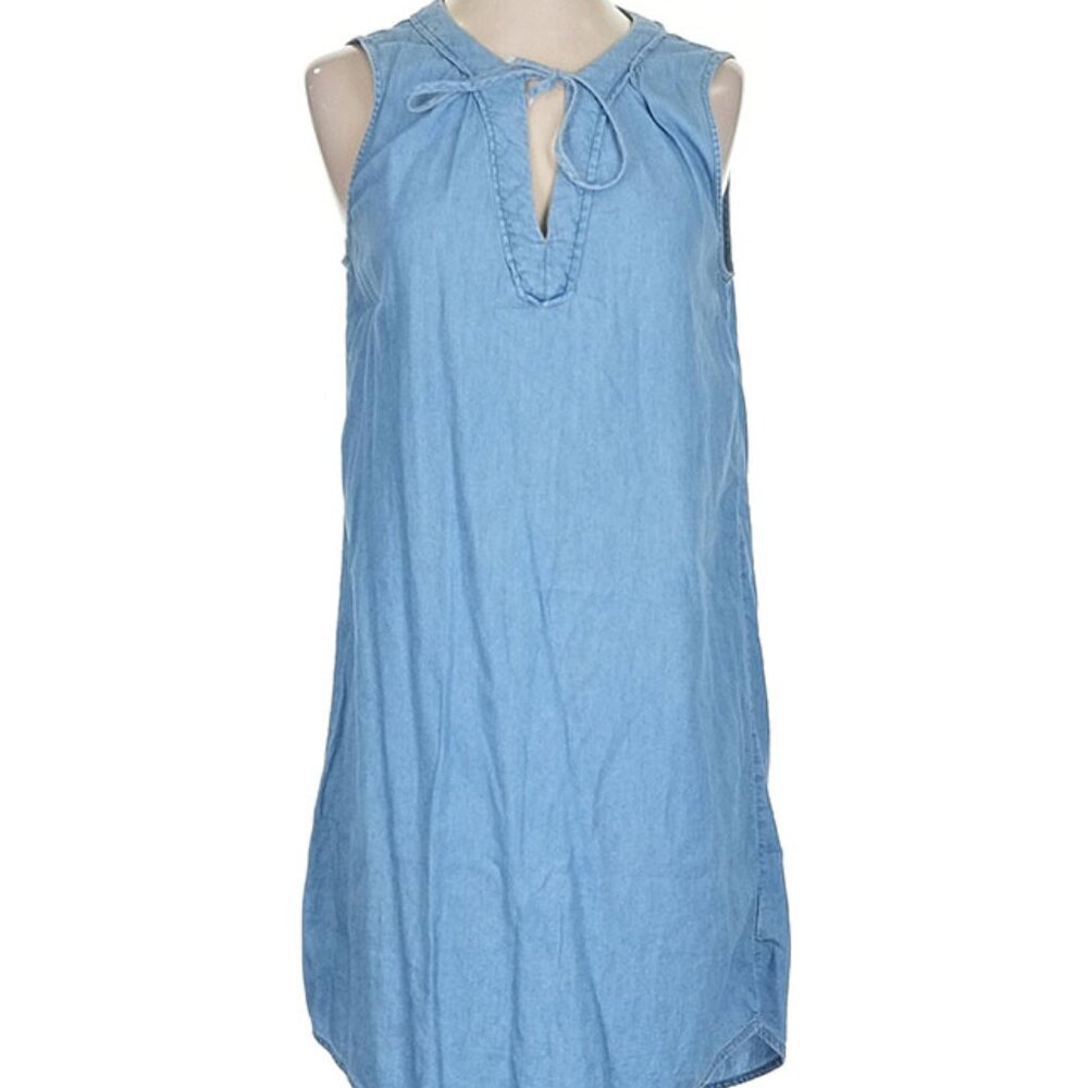 sleeveless denim dress